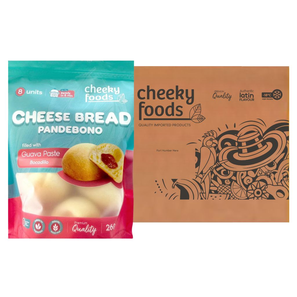 Frozen Pandebono Cheese Bread with Guava x 8 (260g)