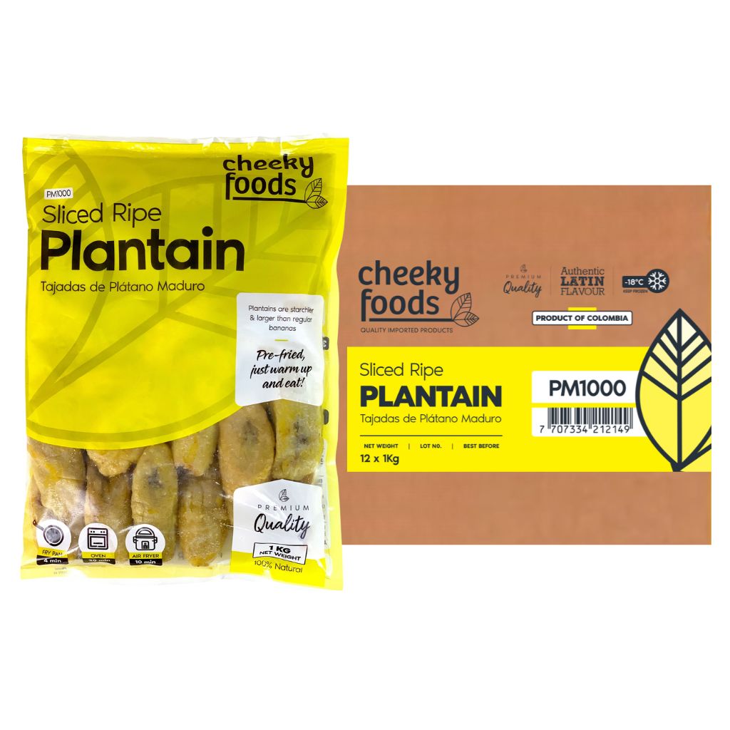 Frozen Sliced Ripe Plantain Cheeky Foods (1kg)