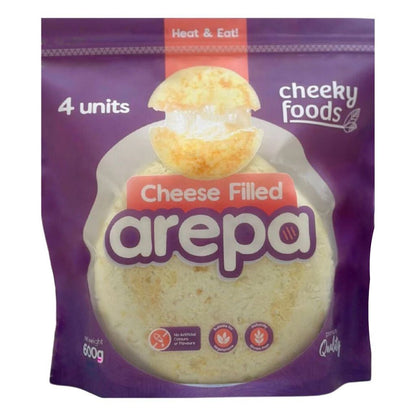 Frozen Filled Cheese Arepa Cheeky Foods x 4 (600g)