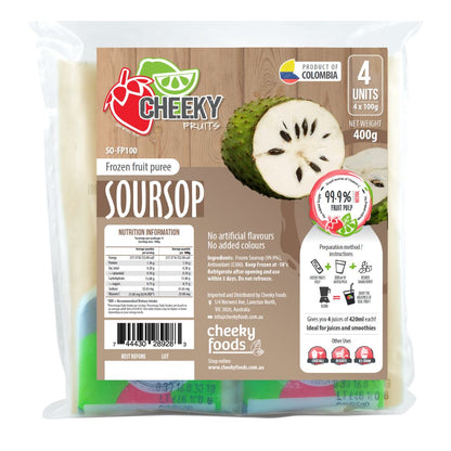 Frozen Soursop Fruit Pulp x 4 (400g)