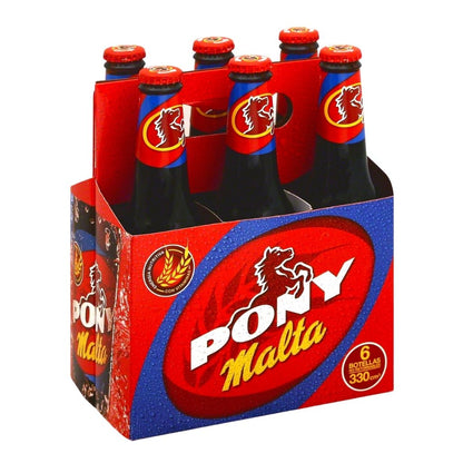 Pony Malta Malt Soft Drink - Six Pack (330 ml)