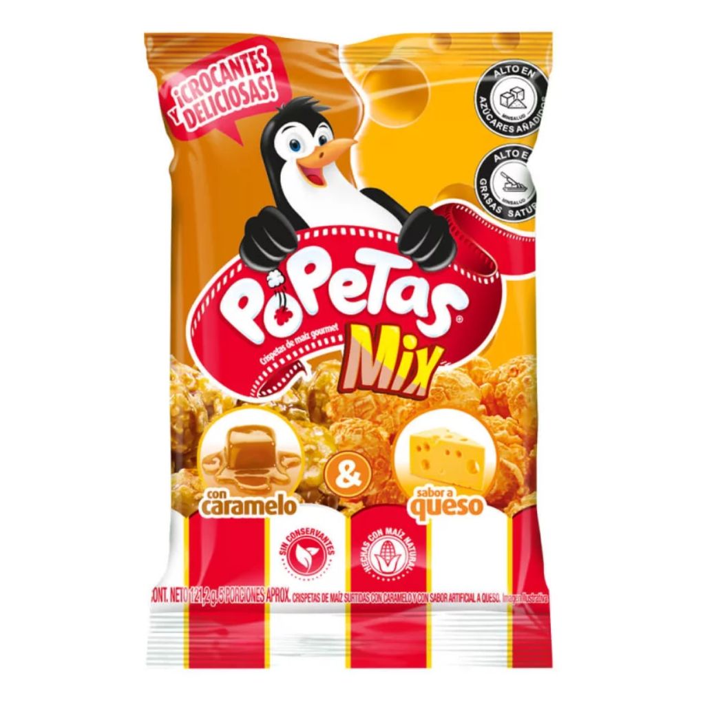 Popetas Mix Caramel & Cheese Flavour Popcorn (135g)