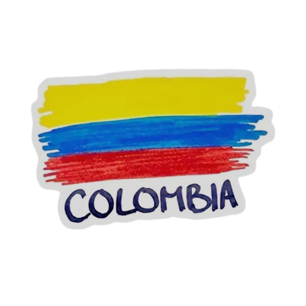 Colombian Flag Vinyl Sticke (15cm x 9.8cm)