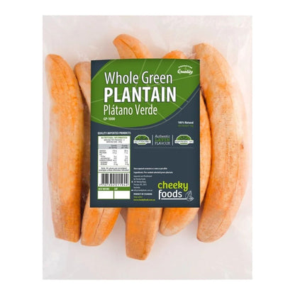 Frozen Whole Green Plantain- Platano Verde (1Kg)